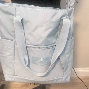 Adidas blue zipper tote bag